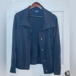 Pendleton Navy Cotton Cardigan Sweater Size Small